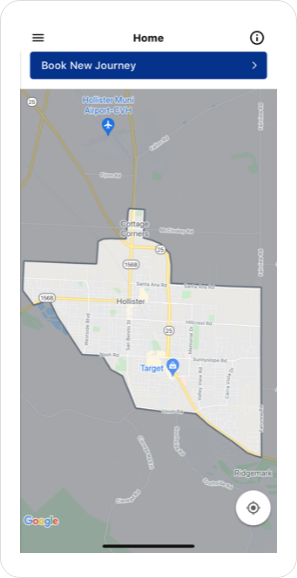 County Express On-Demand App Map